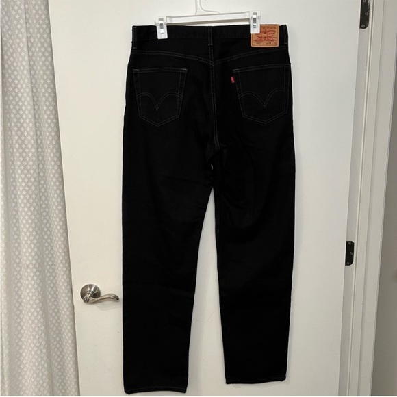 Means LEVI'S Relaxed-Fit 550 Jeans Black Size W36 L34 100% Cotton - Picture 6 of 8